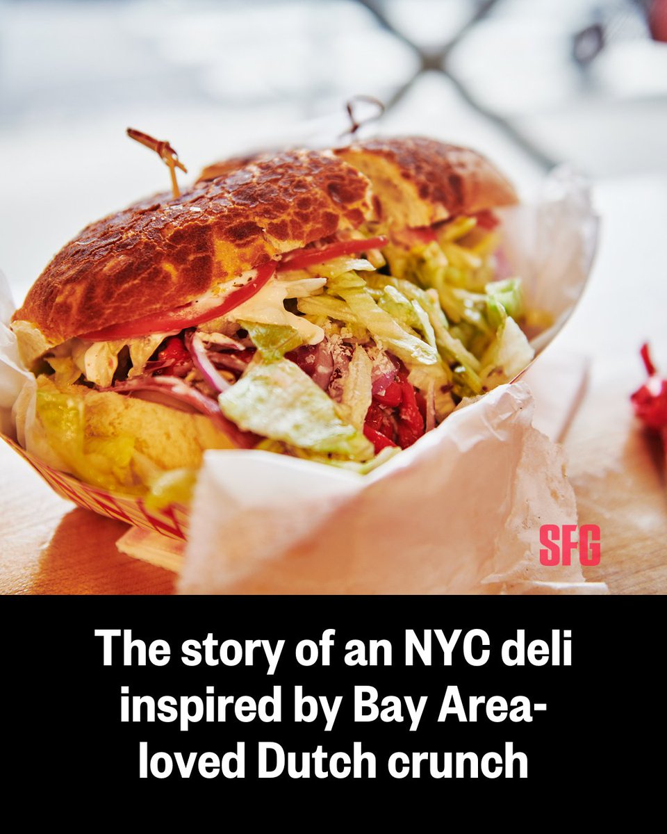 Dutch crunch is an SF Bay Area thing. But recently it has made its way to Los Angeles and now New York City via Mission Sandwich Social. 📝: trib.al/EFHRBrv