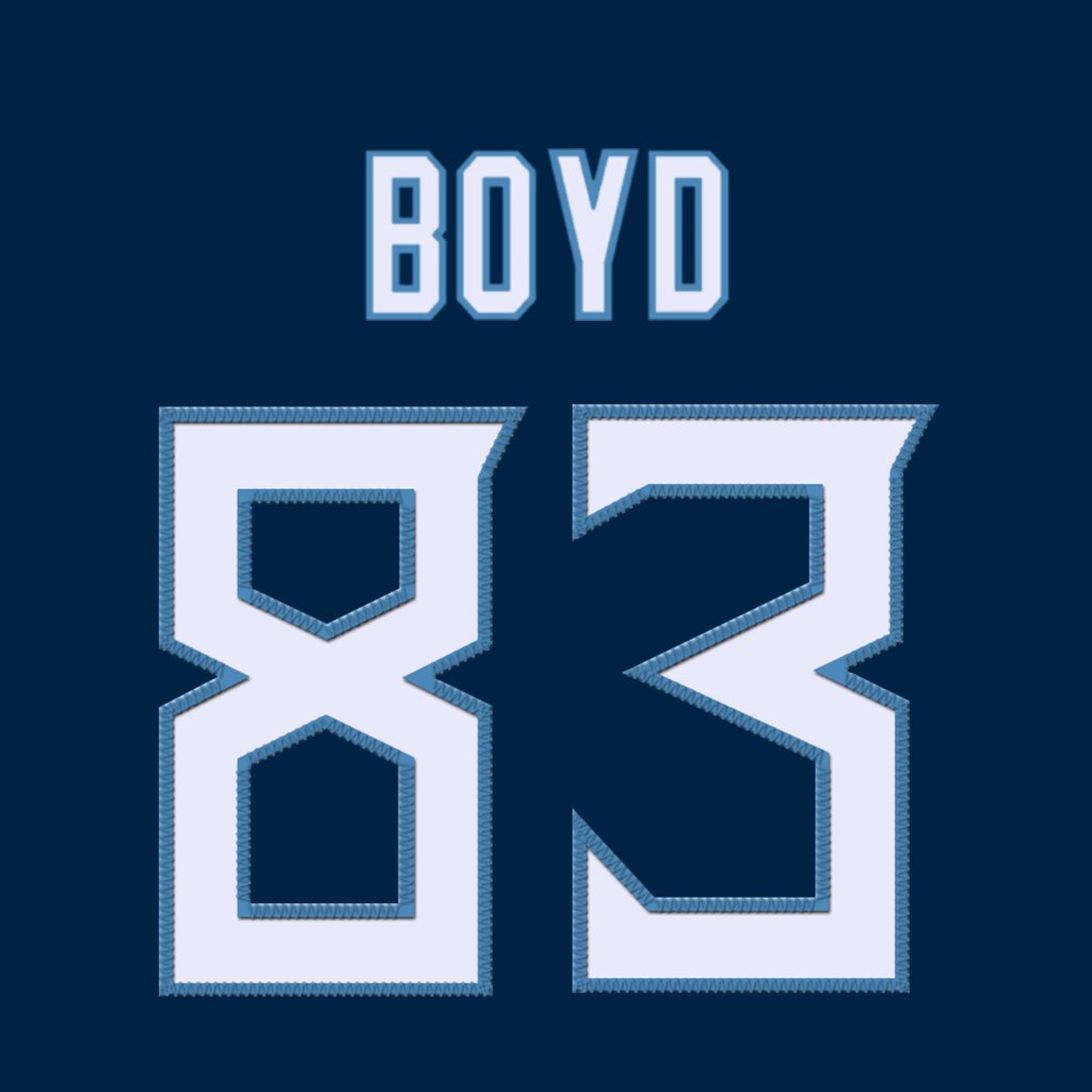 Tennessee Titans WR Tyler Boyd (@boutdat_23) is wearing number 83. Last assigned to Justin Rigg. #TitanUp