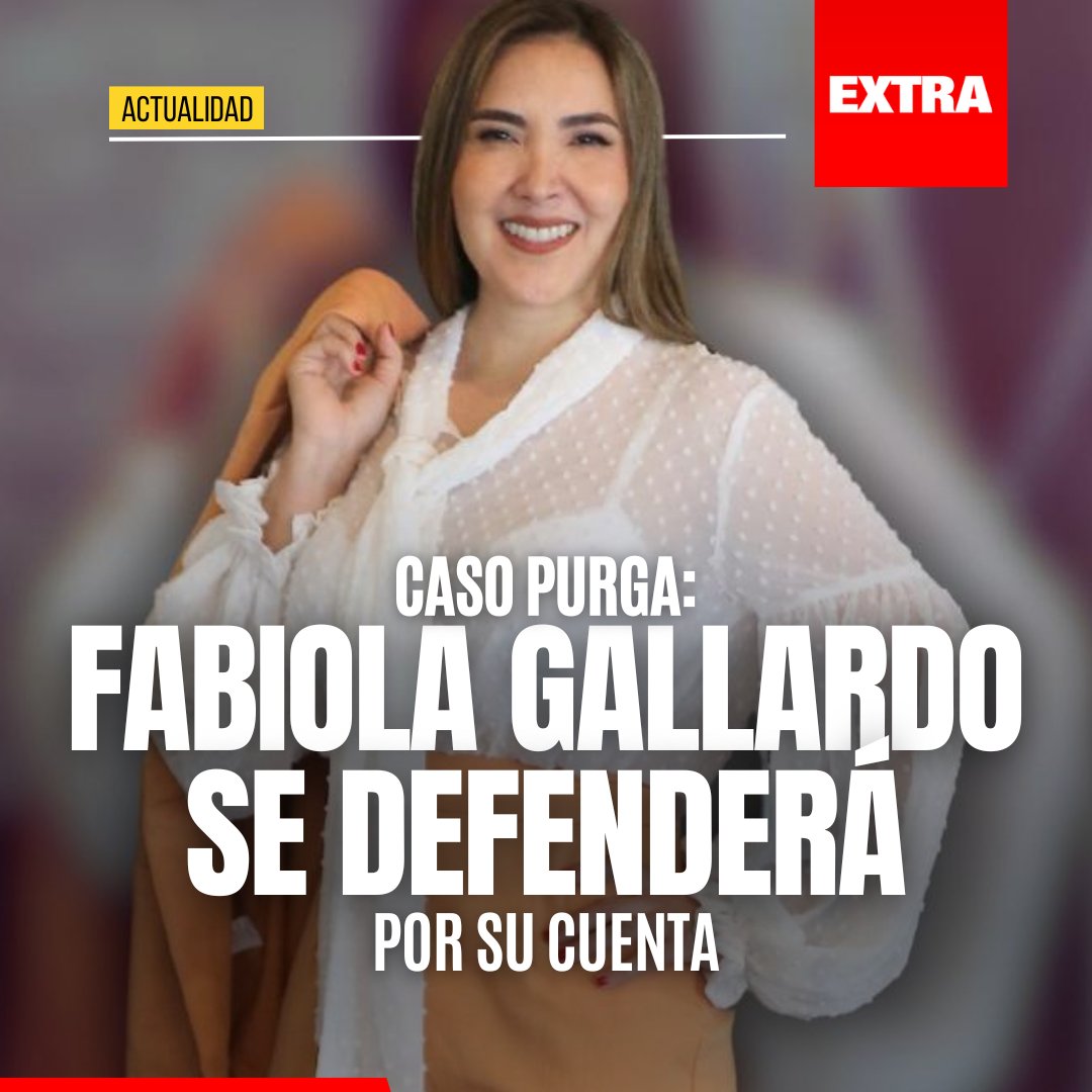 #CasoPurga | María Fabiola Gallardo Ramia presentó un escrito para realizar una particular solicitud dentro de la investigación: quiere ser ella quien vele por su inocencia durante las siguientes etapas de este caso. ¿El motivo?

Acá te contamos 👉ow.ly/qcog50RO7m5