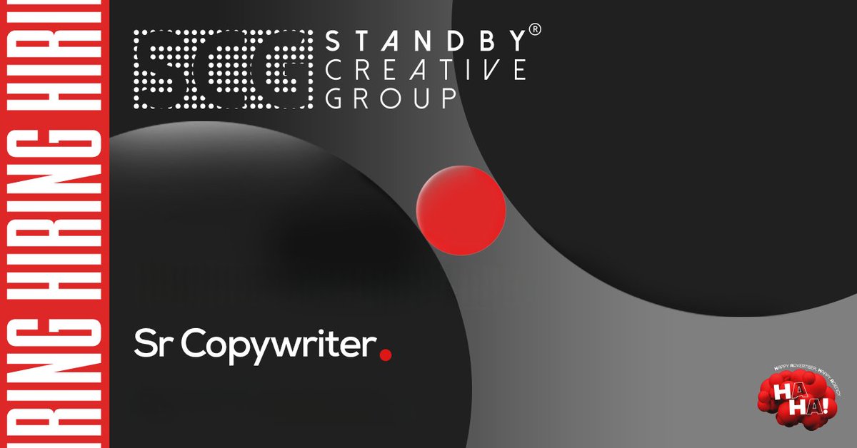 Senior Copywriter Aranıyor – STANDBY CREATIVE GROUP 👇 Başvuru ve Detaylar: ajansgiller.com/ilan/senior-co…

#copywriter #metinyazarı #ajansgiller