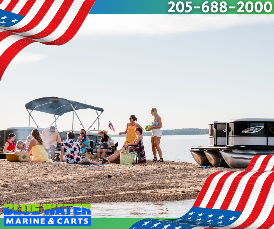 Memorial weekend is best spent with great friends, BBQ and a day on the lake! Call us for a price on our beautiful pontoon boats or come by! (205) 688-2000

#Highway280 #SmithLake #lakemartin #loganmartin #laylake #BlueWaterMarineandCarts #mountainbrook  #HopeHullAL