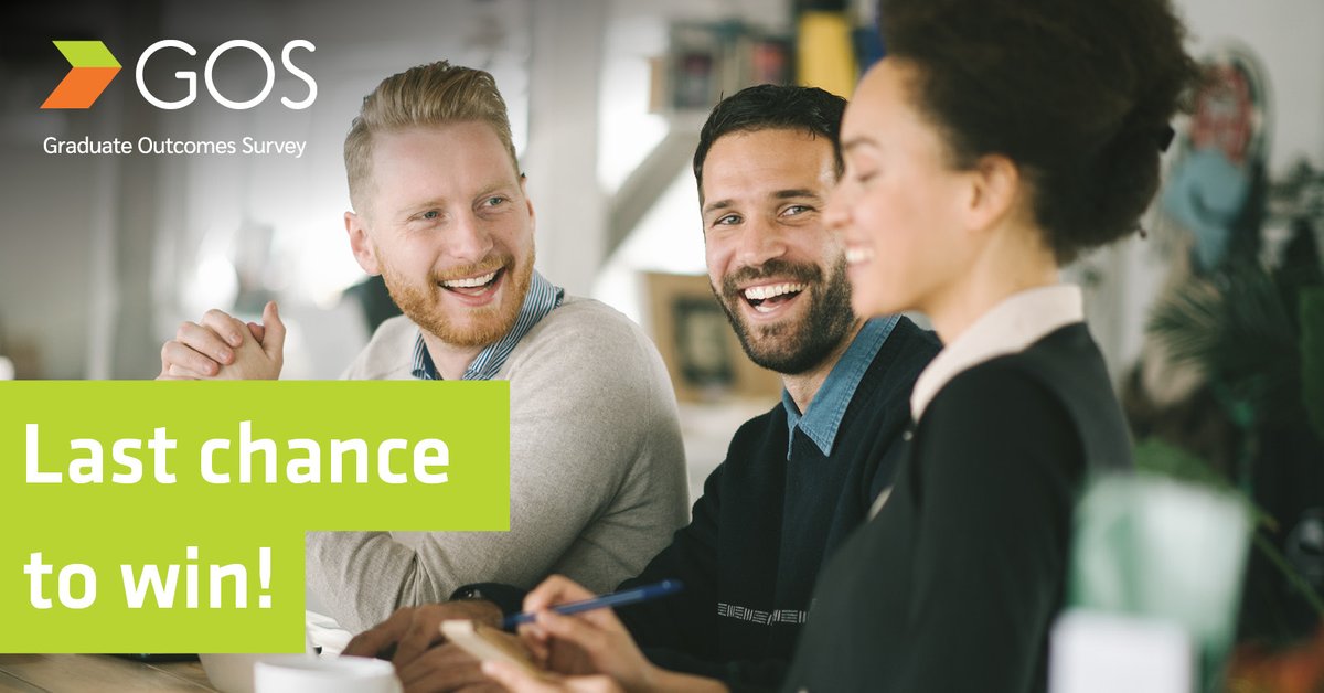 Reasons to complete #GOS as a recent graduate:
- It puts you into a draw to win $1,000
- It gives you an opportunity to share feedback on your study experience
- It helps you make a contribution to the future of higher education

Complete the survey now: ow.ly/EJIZ50Rtp4G