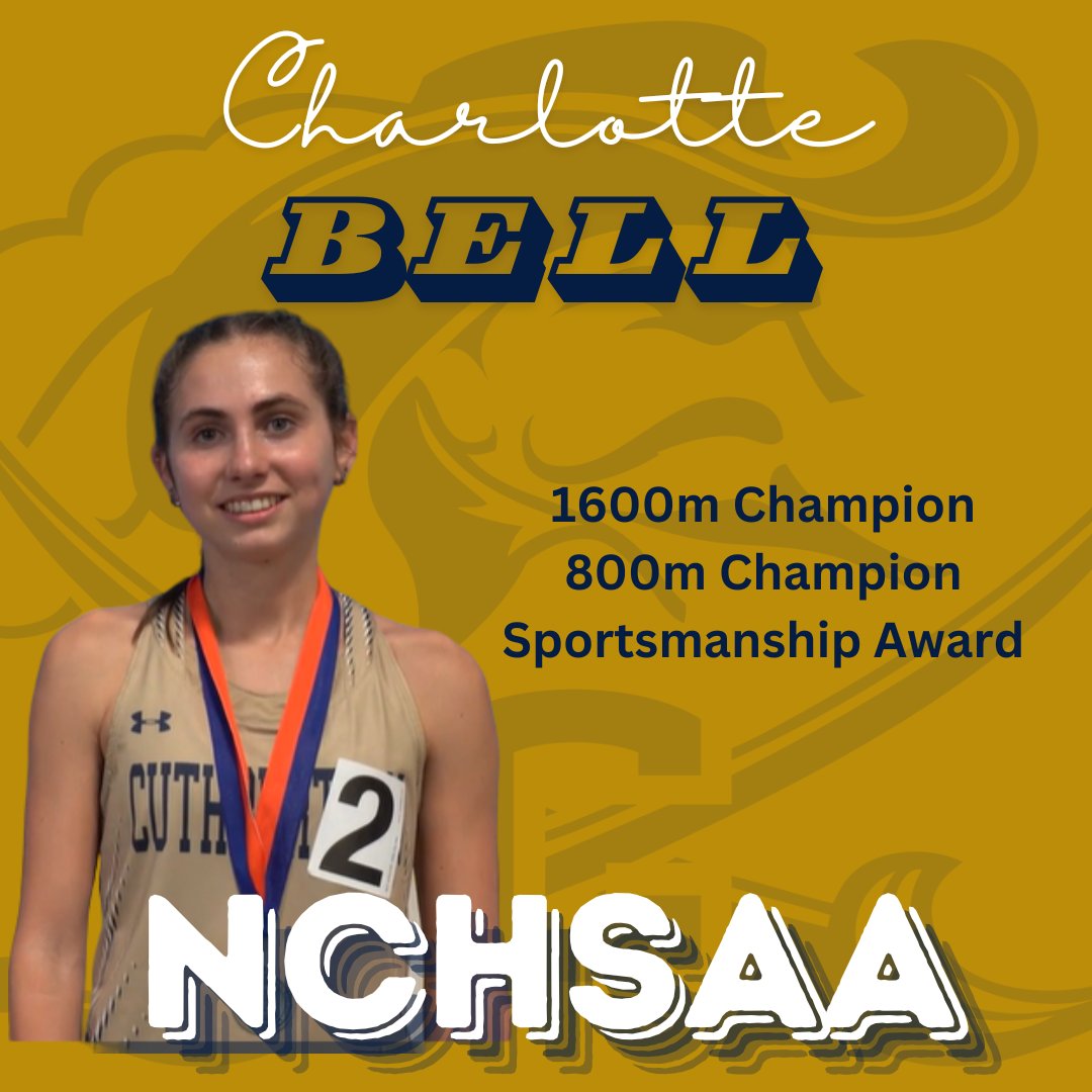 We are incredibly proud of Charlotte Bell for winning the 1600m, 800m and Sportsmanship Award at the NCHSAA State Championship Meet.  Go Cavs!  @aghoulihan @ucpsnc @ucpsncathletics