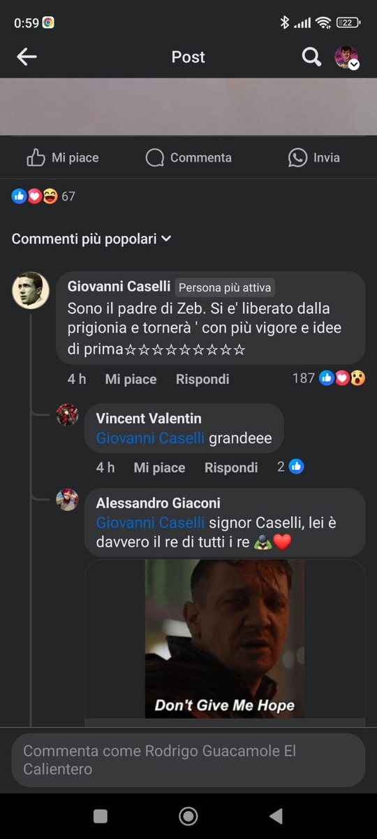 pesciollo46's tweet photo. STA TORNANDO ZEB89 E VOI DORMITE https://t.co/omFOdYD5l5