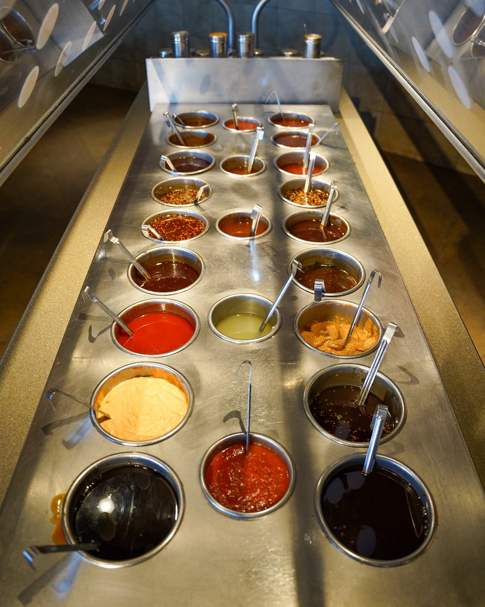 All of these sauces to choose from... What's your go-to? 🤔 
#bdsmongoliangrill #bdsgrill