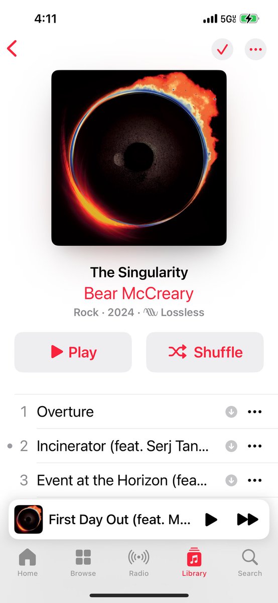 Listening to @BrendanMcCMusic and @bearmccreary ‘s new metal album THE SINGULARITY and it rules so fucking hard 🤘
