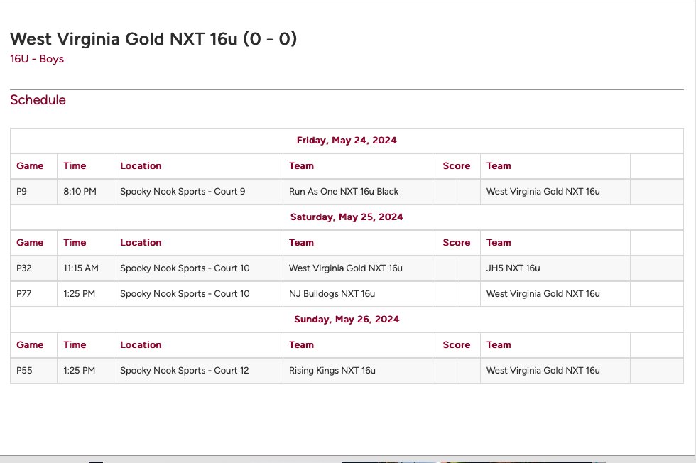 Schedule this upcoming weekend in Cincinnati.