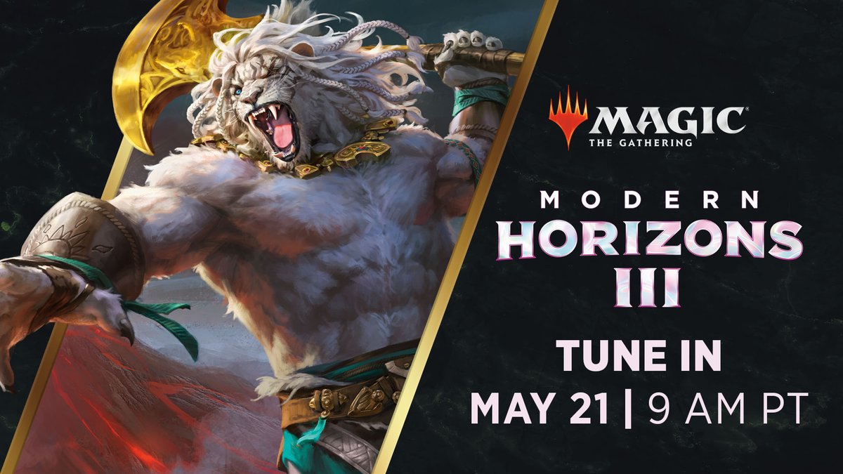 #MTGMH3 previews begin in full tomorrow with the Debut Stream. Tune in and watch! May 21st, 2024, 9am Pacific 📺 youtube.com/watch?v=7AWQgF… 🖥️ twitch.tv/magic