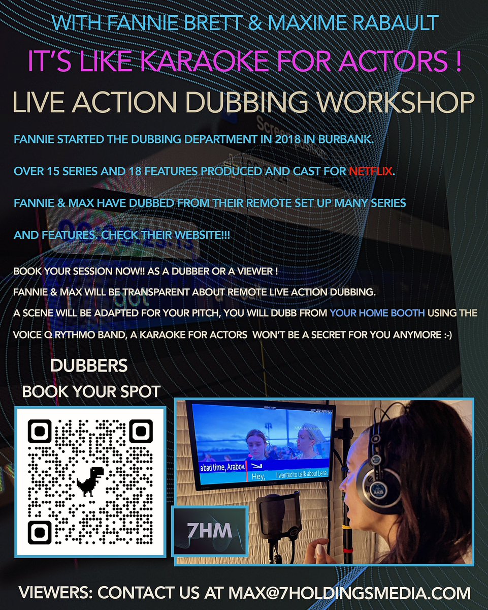 fannie_brett's tweet image. Come play with us! FEW SPOTS LEFT!
#7hm #7holdingsmedia #voiceq
#audio #audioproduction #audiorecording #dubbingsoftware #dubbingstudio #dubbing #localization #recordingstudio #voiceactor #voiceacting #voiceovers #dubbingartist #dubbingactor #lipsync #postproduction #recording