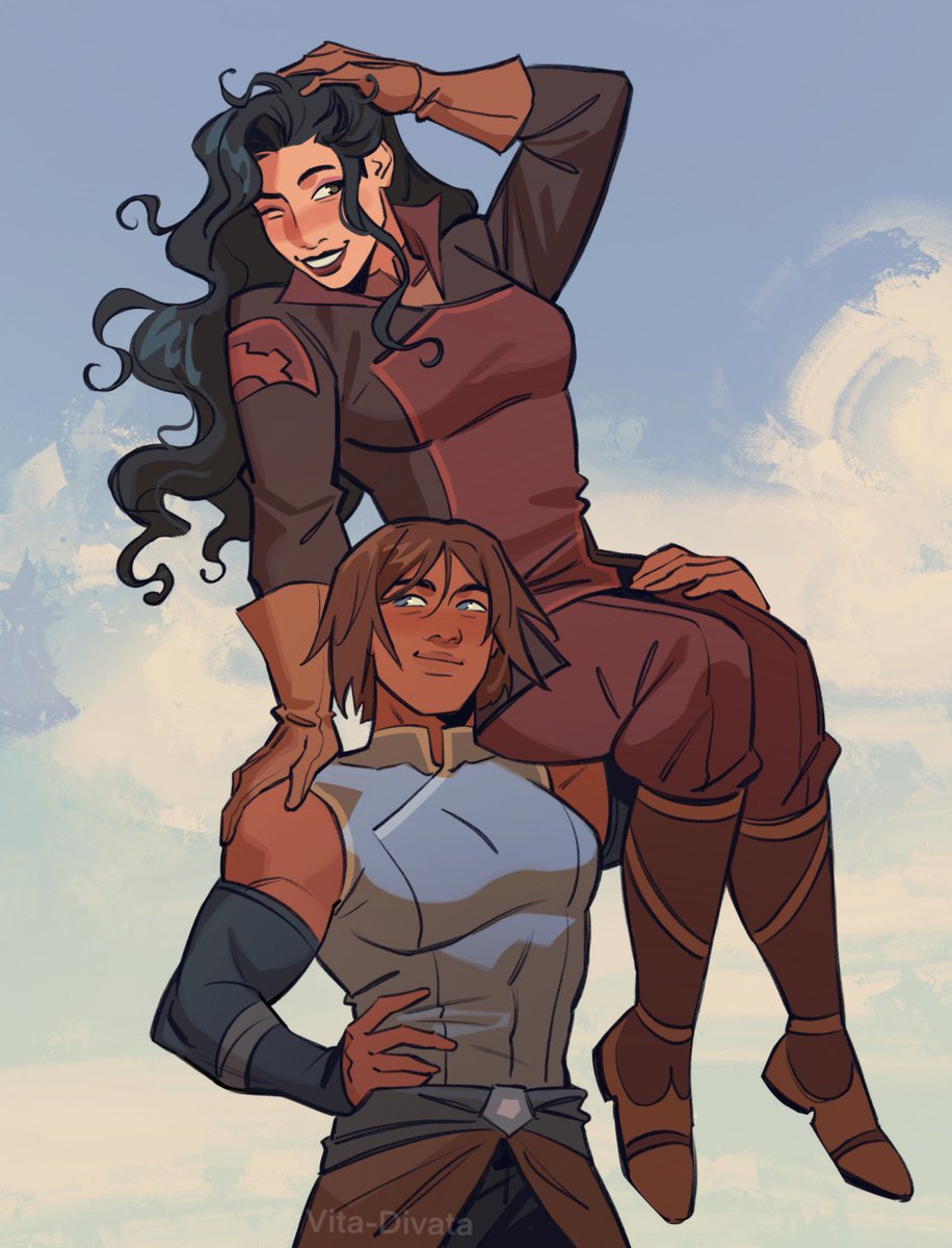 コーラ(レジェンド・オブ・コーラ) 「Best girls ever <3 #tlok #korrasami」|Vita-Divataのイラスト