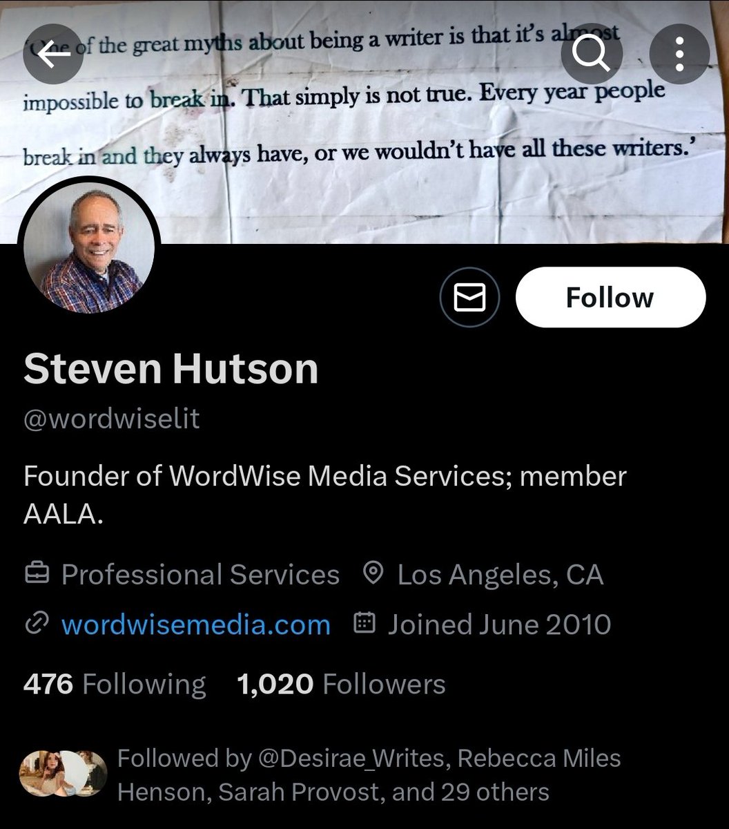 My darling ##amquerying writers, please make sure you block this man and do not query him. The only reason I don't have him blocked is so I can see when he has commented on something and can warn potential victims.