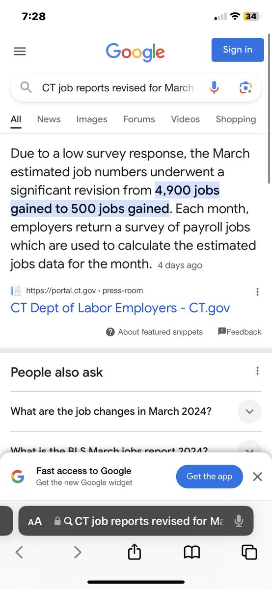 Connecticut Residents @senatorduff @ChrisMurphyCT @jahimes @CTDems Who remembers few short weeks ago when these 🤡were crowing on X about the 4900 jobs SUPPOSEDLY created in CT, March 2024. Well quietly those numbers today were revised downwards by 4400 to just 500. Liars