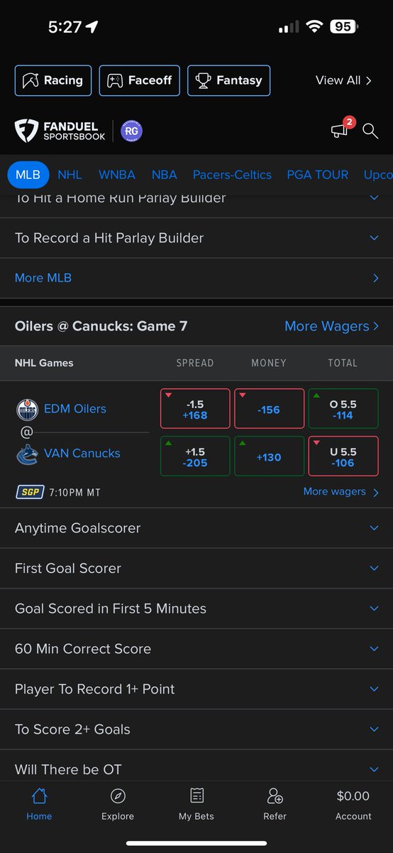 I only bet on NBA, but i’ve got a free bonus bet. Can someone who bets on NHL give me some likely odds for this matchup? 🤣