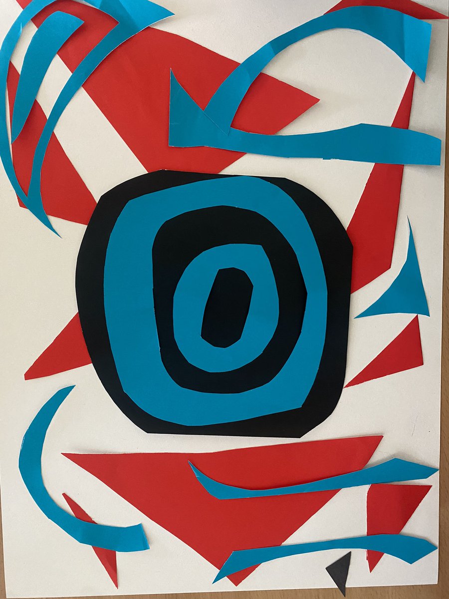 Inspired by Henri Matisse, we also started to ‘draw with scissors’. To get us started on our project, we played around with creating different shapes, layering and used a variety of contrasting and complimentary colours #art #creative #primaryschool