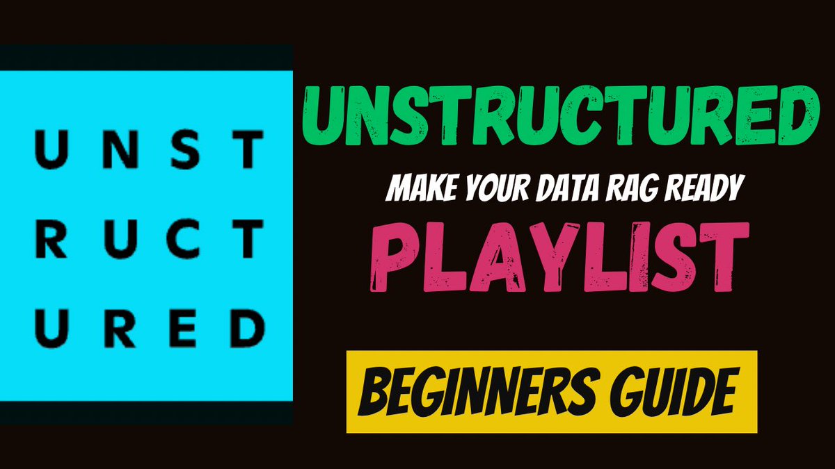 Building your own RAG system may seem daunting, but with the right tech stack, it becomes a manageable and rewarding task. Making your #data ready for RAG is another challenge as the data might be in different format. That is where @UnstructuredIO comes into handy. I have