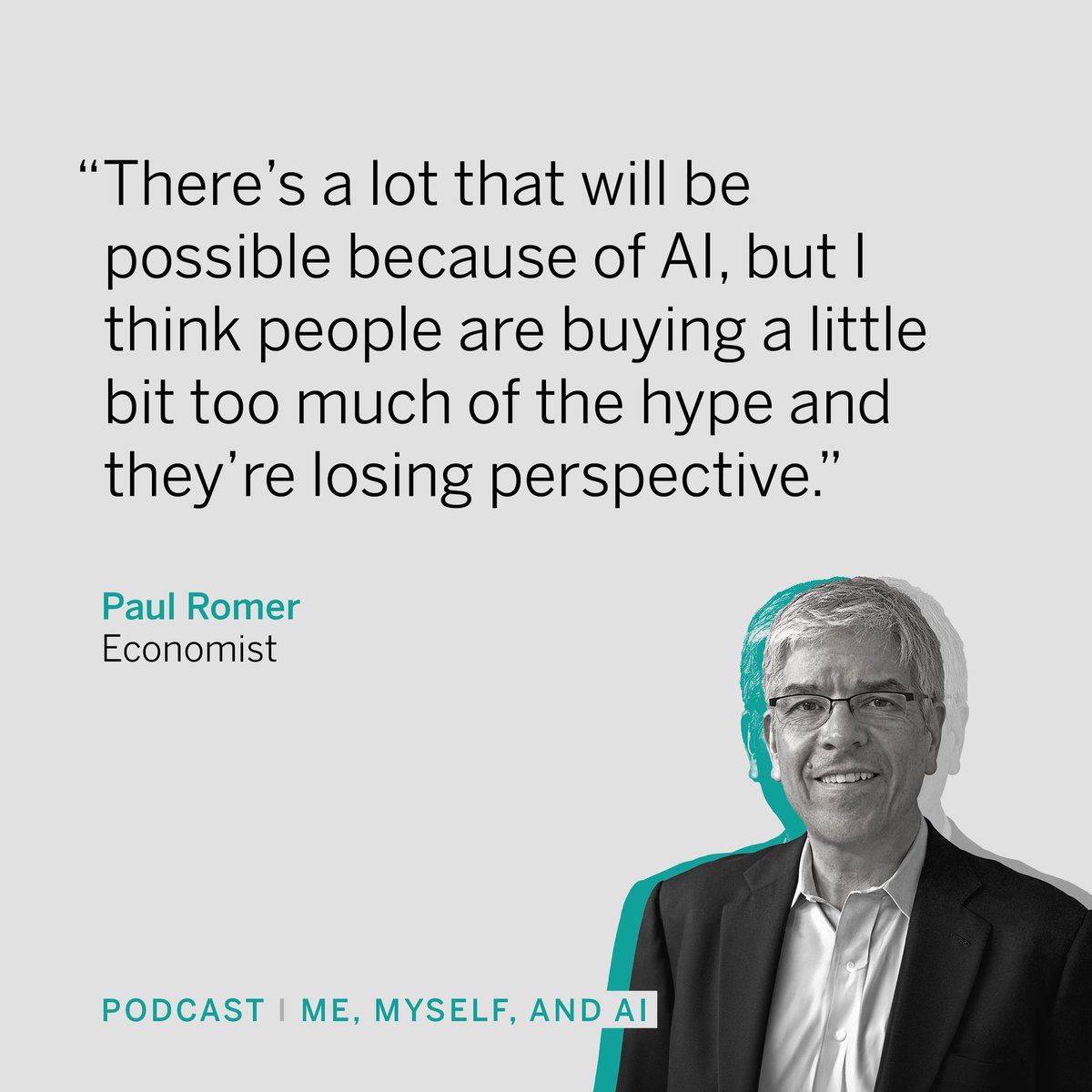 Nobel laureate Paul Romer discusses the effects of AI breakthroughs on society in the latest Me, Myself, and AI episode. 🎧 Take a listen: mitsmr.com/3aRANTd #podcast #AI #tech