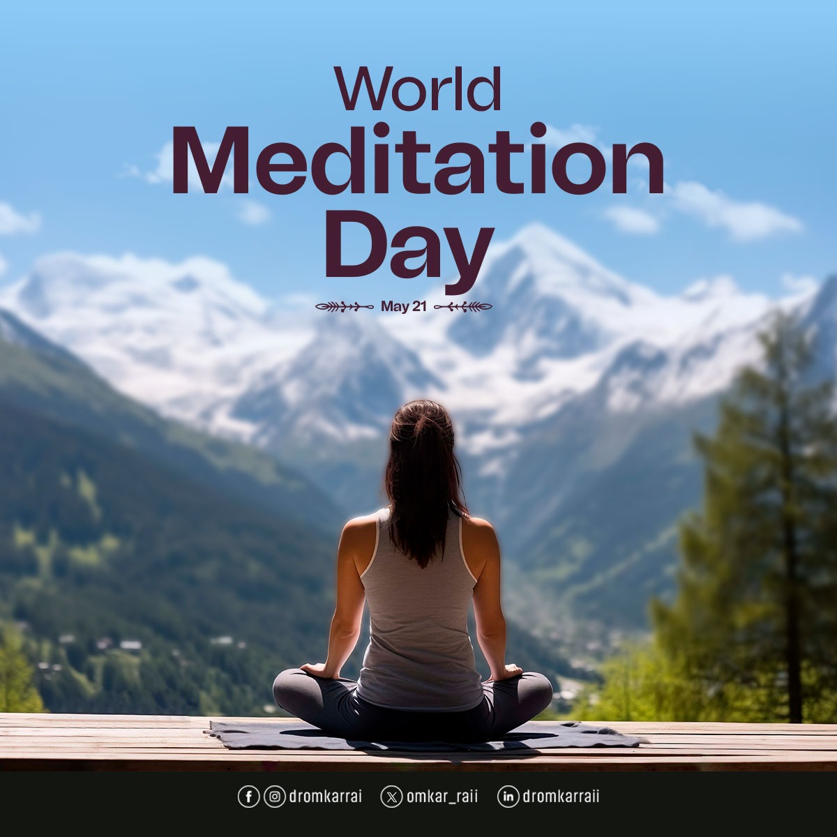According to the UN, depression is ranked third in the global burden of disease, and is projected to rank first in 2030. Meditation provides inner peace & strength, helping us to overcome all odds & connect with the divine. #WorldMeditationDay