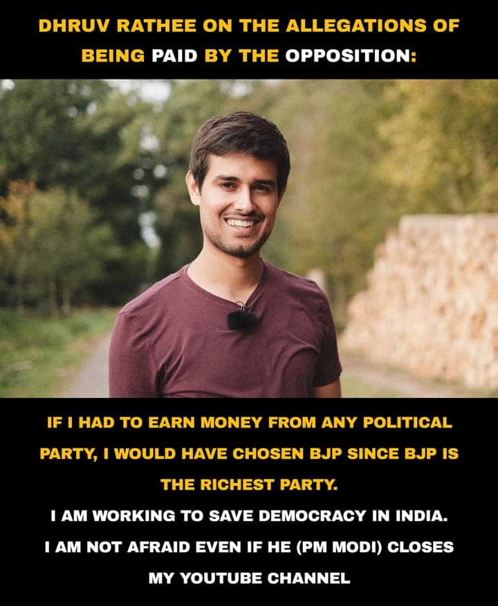 Dhruv Rathee🔥🔥

#Dhruvrathee #savedemocracysaveIndia
