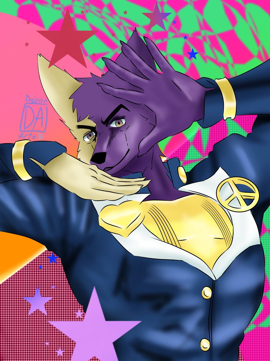 Comisión terminada para @GypsyDanger2000 su fur como josuke Q bonito quedo 🩷 #furry #furryartists #furryart #jjba #jojo #jojosbizarreadventure #josukehigashikata #josuke