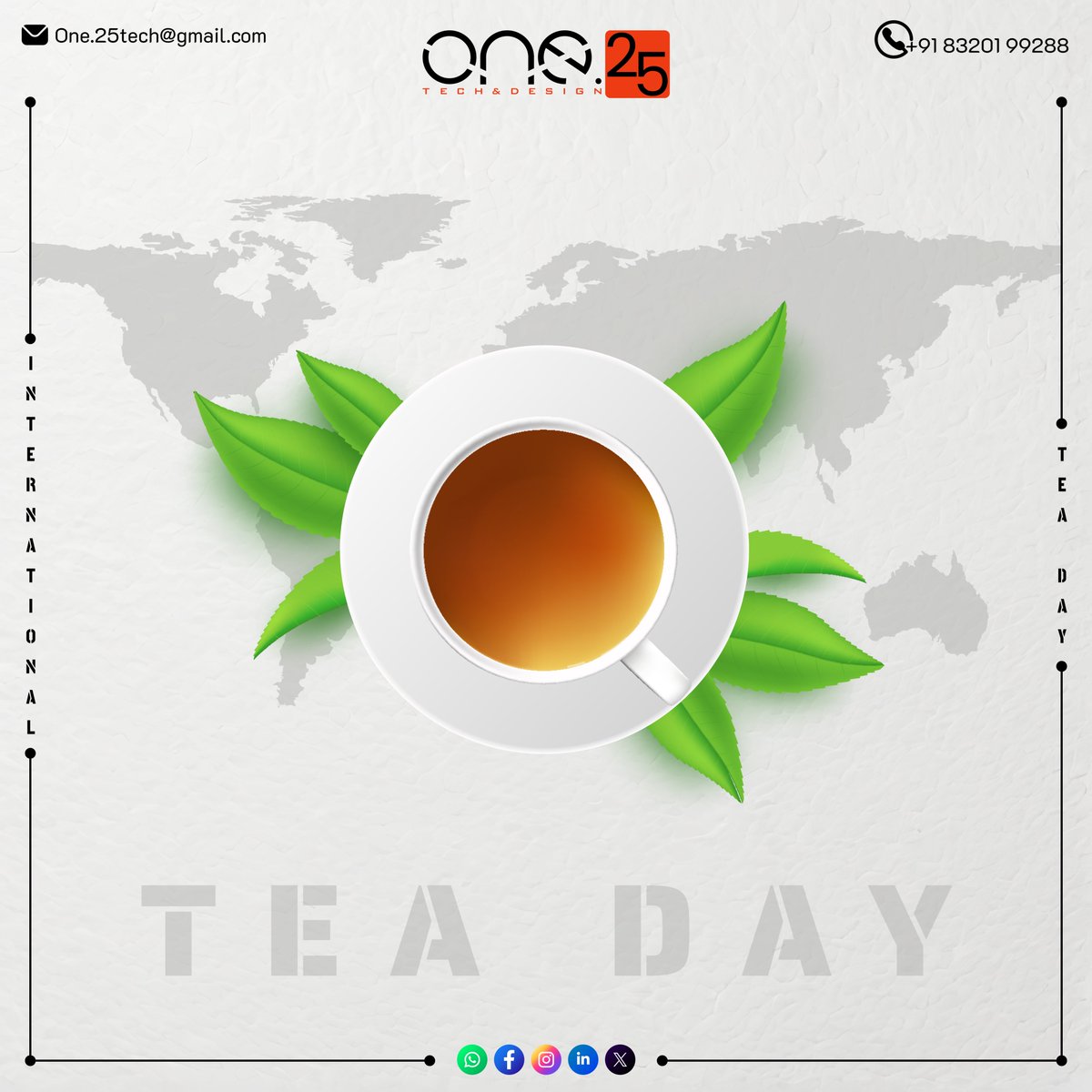 onepoint25tech's tweet image. Cheers to the love of tea on International Tea Day! 🍵 #InternationalTeaDay #TeaLovers #one25 #onepoint25 #one25techdesign #HelpBirdsInSummers #GodMorningTuesday Twitch MacBook Air #teaday