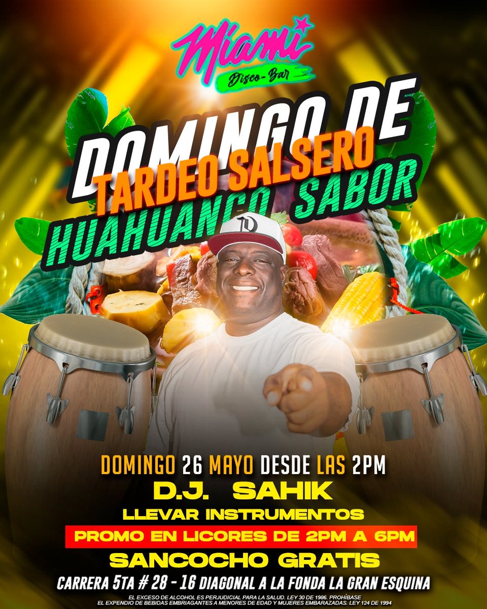 SAHIKDC's tweet photo. NOS FUIMOS DE NUEVO PA ENCIMA, DOMINGO DE TARDEO SALSERO EN Miami Disco Bar 26/05/2024. LOS ESPERAMOS PA GOZAR NUEVAMENTE!
#SALSAFEVER. #DJSAHIK EN EL BEMBE!!!! https://t.co/3lRsOQWrj6