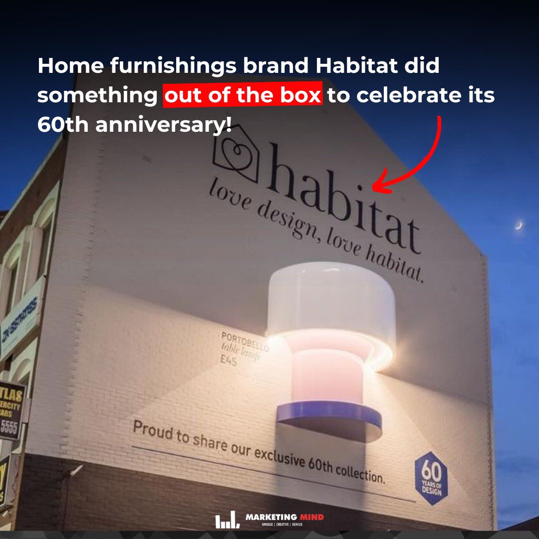 By using creative thinking and giving passersby with an unforgettable visual experience, the home furnishings brand Habitat smartly grabbed attention.

1/4 👇

#MarketingMind #CreativeAds