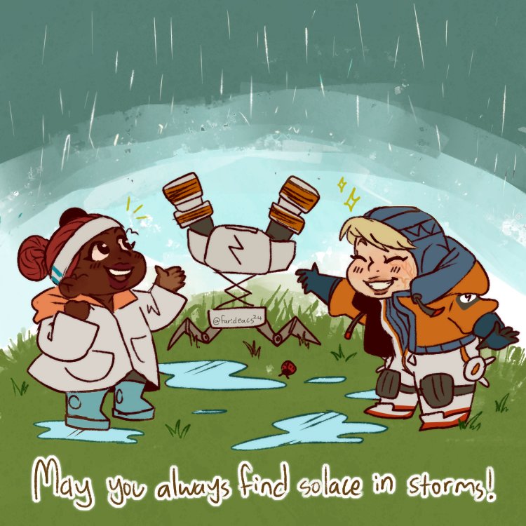 my piece for the #apexspringexchange , nat helping out ajay with those surprise spring rains for <a href="/trnqllzr/">quil</a> ! :-]