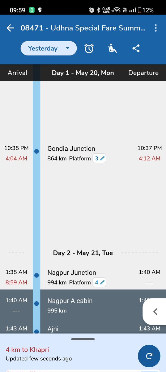 amanastic's tweet photo. I had my exam today -Akola Maharashtra.

My trn 08471 pnr 6236147429running late by 12 hrs and reach after my exam at locatn.

Who is gonna compansate with that @RailMinIndia @Central_Railway @AshwiniVaishnaw 

I am clueless about how things went this bad.
How ruthless you are. https://t.co/bAUOx4LIGx