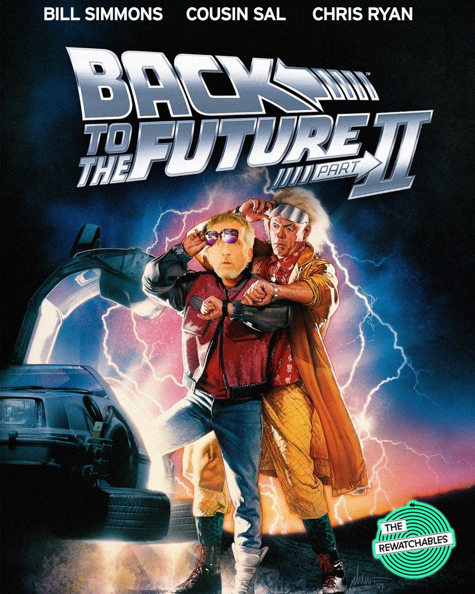 .@BillSimmons, @ChrisRyan77, and @TheCousinSal hop back in the DeLorean to place a couple bets after rewatching 'Back to the Future Part II' on @TheRewatchables. Full pod here: spotify.link/cjMJZv0PLJb