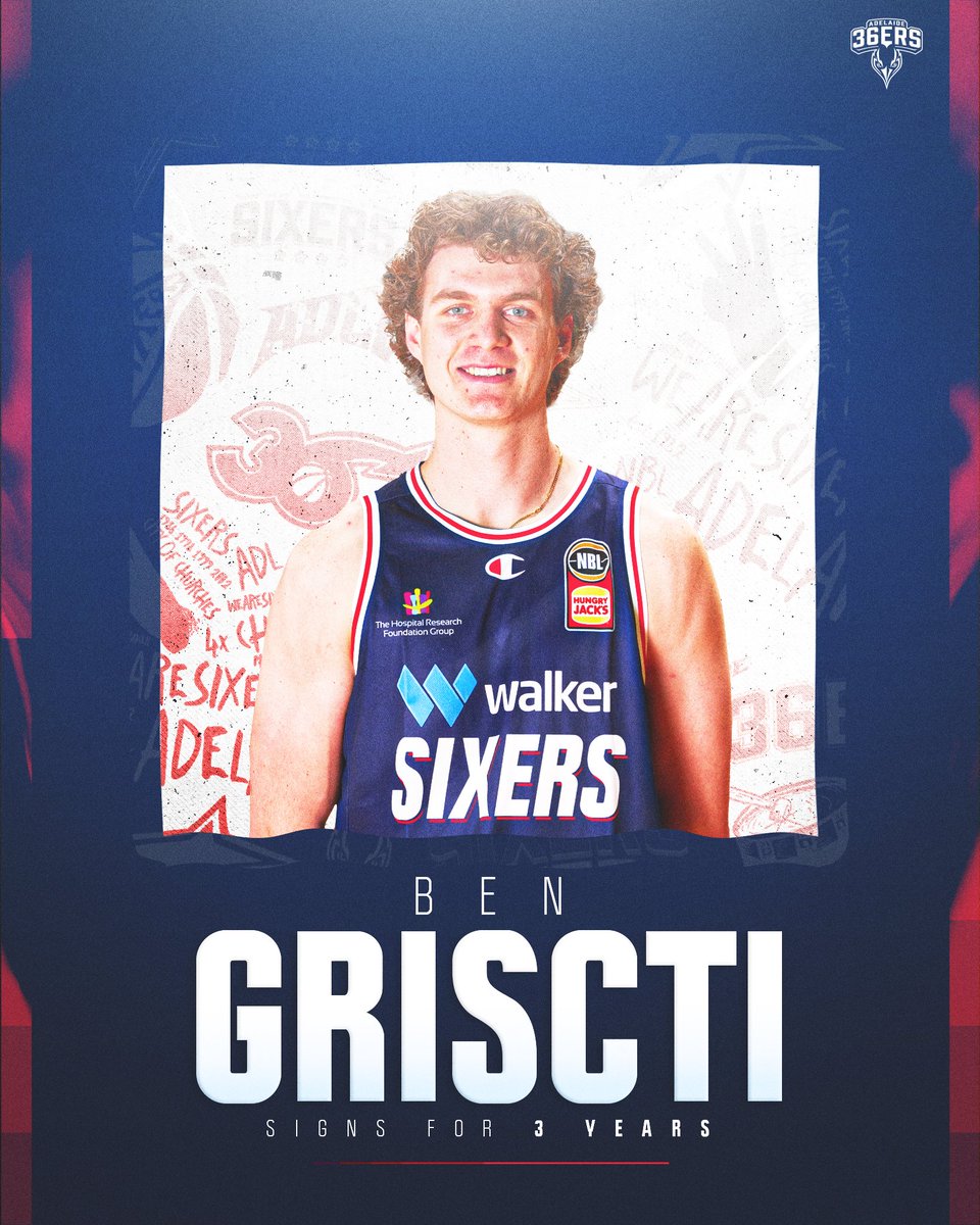 We are thrilled to announce the signing of rising young star and Adelaide boy Ben Griscti on a three-year deal! 👊💙

Read more: bit.ly/3yl2RgL

#WeAreSixers