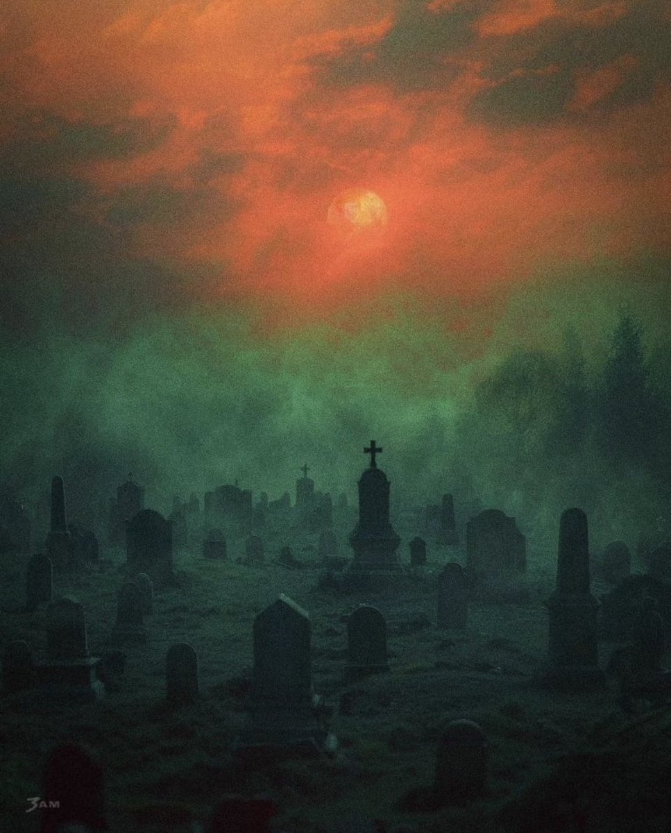 Graveyard #Art by 3am Horrors AI