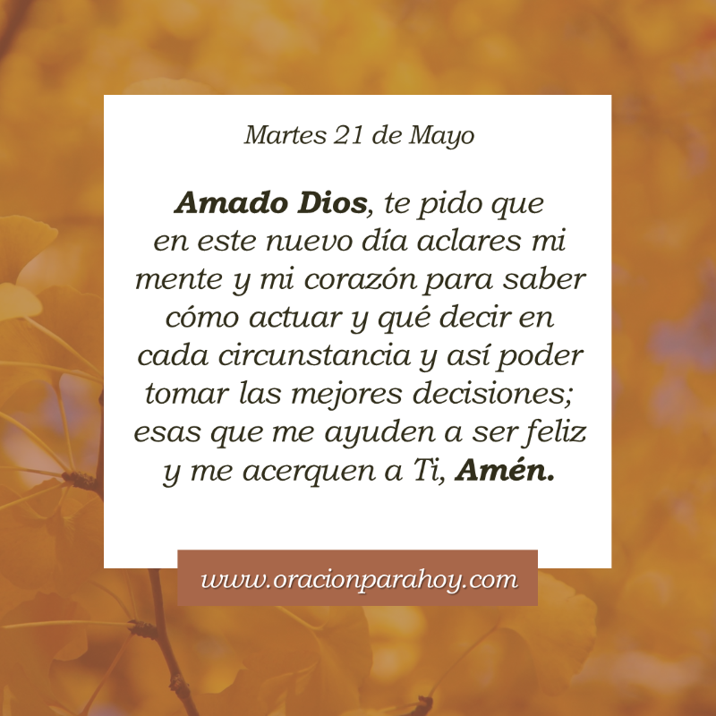 OracionParaHoy's tweet photo. Oración para hoy 21 de mayo: https://t.co/1D4RCt3m3E