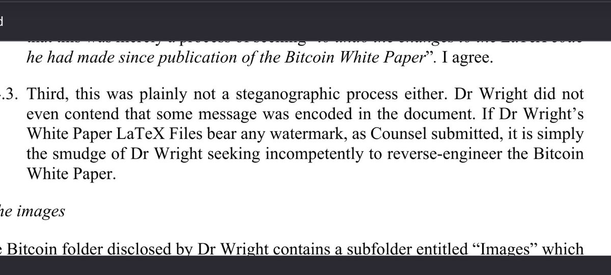 Literary gem from Mellor. Faketoshi's watermark was a 'smudge of incompetence'. #faketoshi #copa #watermark #bsv