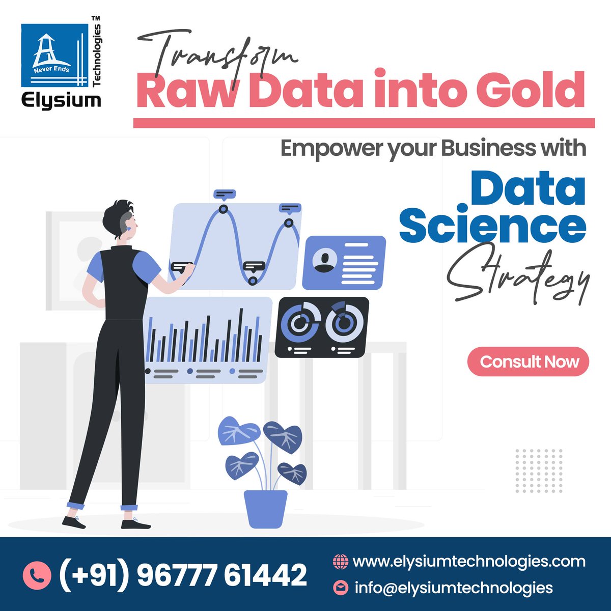 Turn your raw data into gold with Elysium Technologies' Data Analytics services! 

Free Consultancy Call us now - +91 99447-93398
Location-rfr.bz/tlfwlyc

#elysiumtechnologies #ETPL #datascienceconsultation #ConsultingServices #datascienceagency