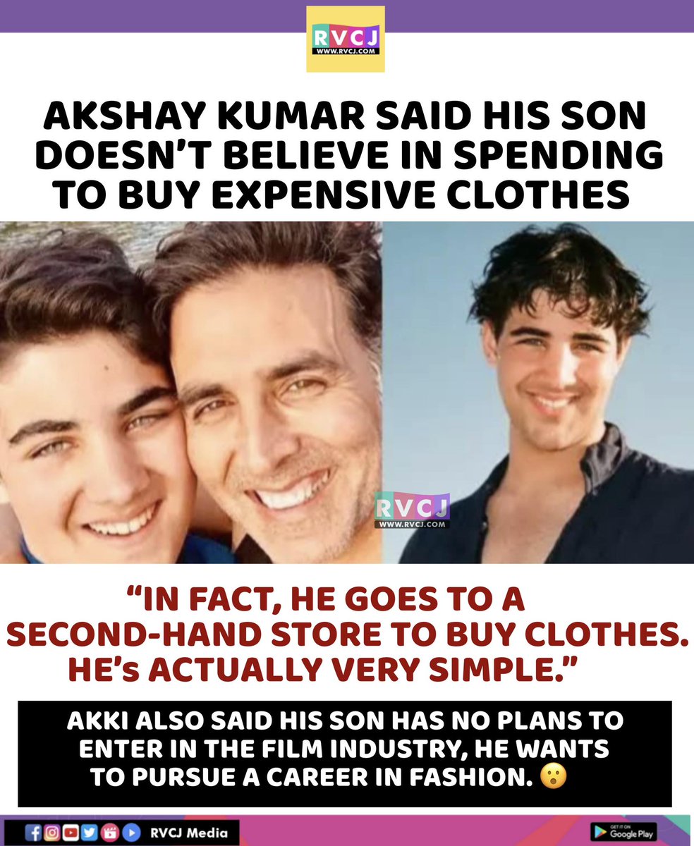 Akshay Kumar revealed his son Aarav prefers fashion over acting and chooses second-hand clothing! #akshaykumar #aaravkumar