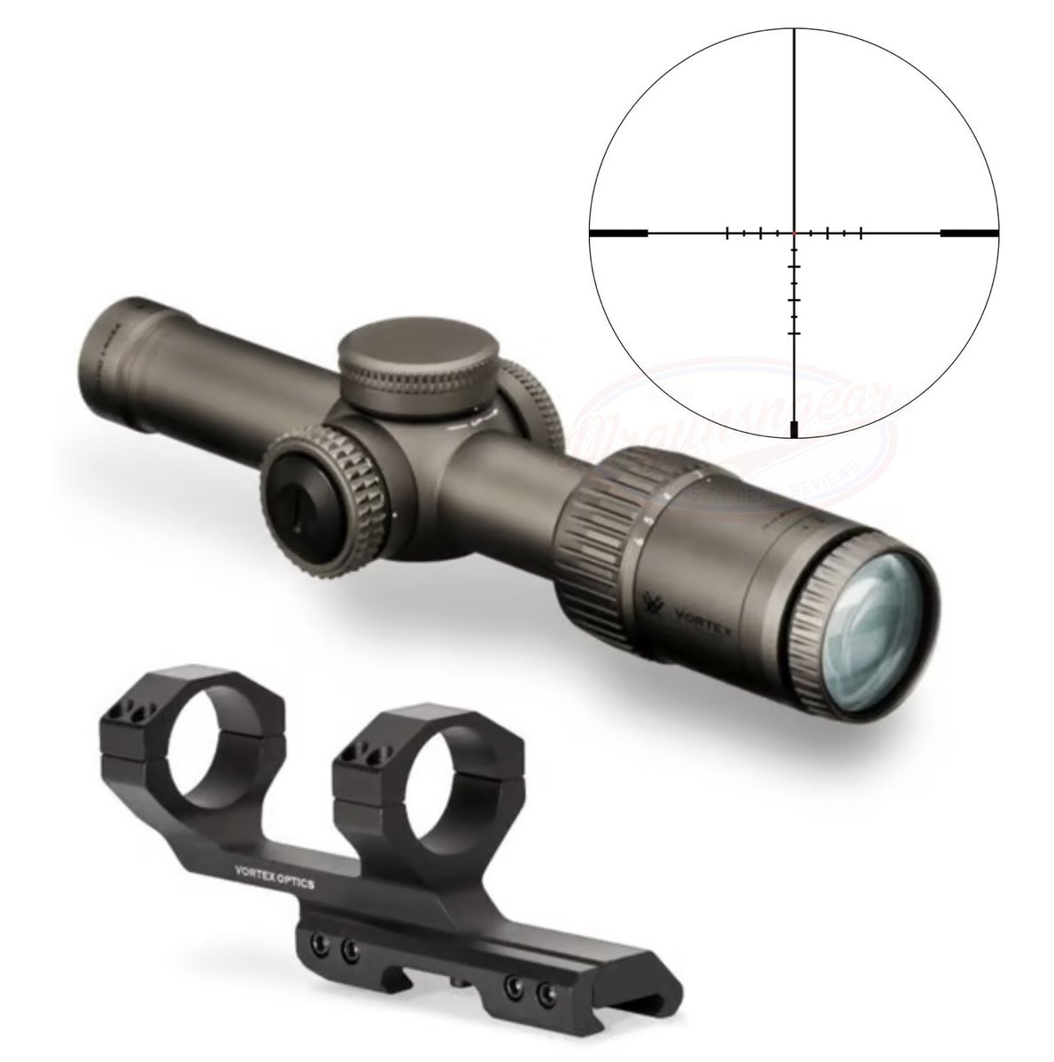 Vortex Razor HD Gen II-E 1-6x scope with VMR-2 MOA reticle with daylight bright dot, lifetime warranty, and Vortex cantilever mount for $999 shipped with code 'FCBANGER' currently here: mrgunsngear.org/3TmM2sH Review is up on the channel; cheapest I can recall seeing it
