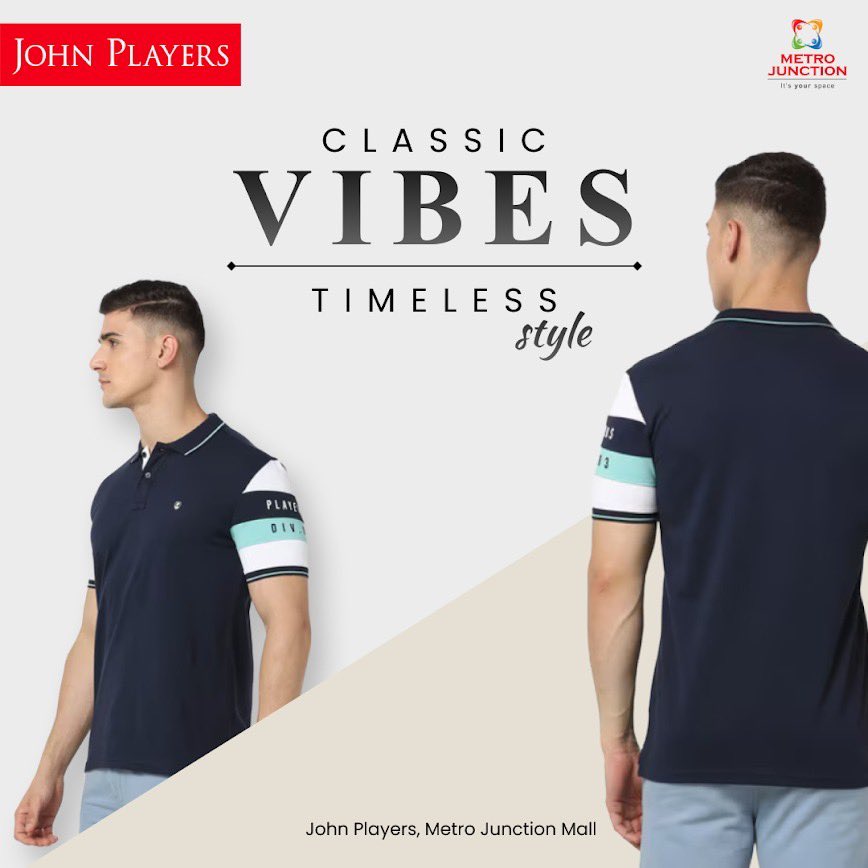 Elevate your casual look with the perfect blend of fashion-forward design and relaxed fit.
.
#MetroJunctionMall #JohnPlayers #polotee#JeansCollection