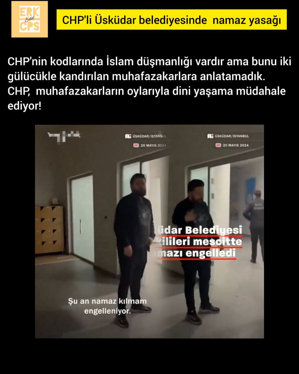 CHP'li Üsküdar Belediyesi'nde namaz yasağı