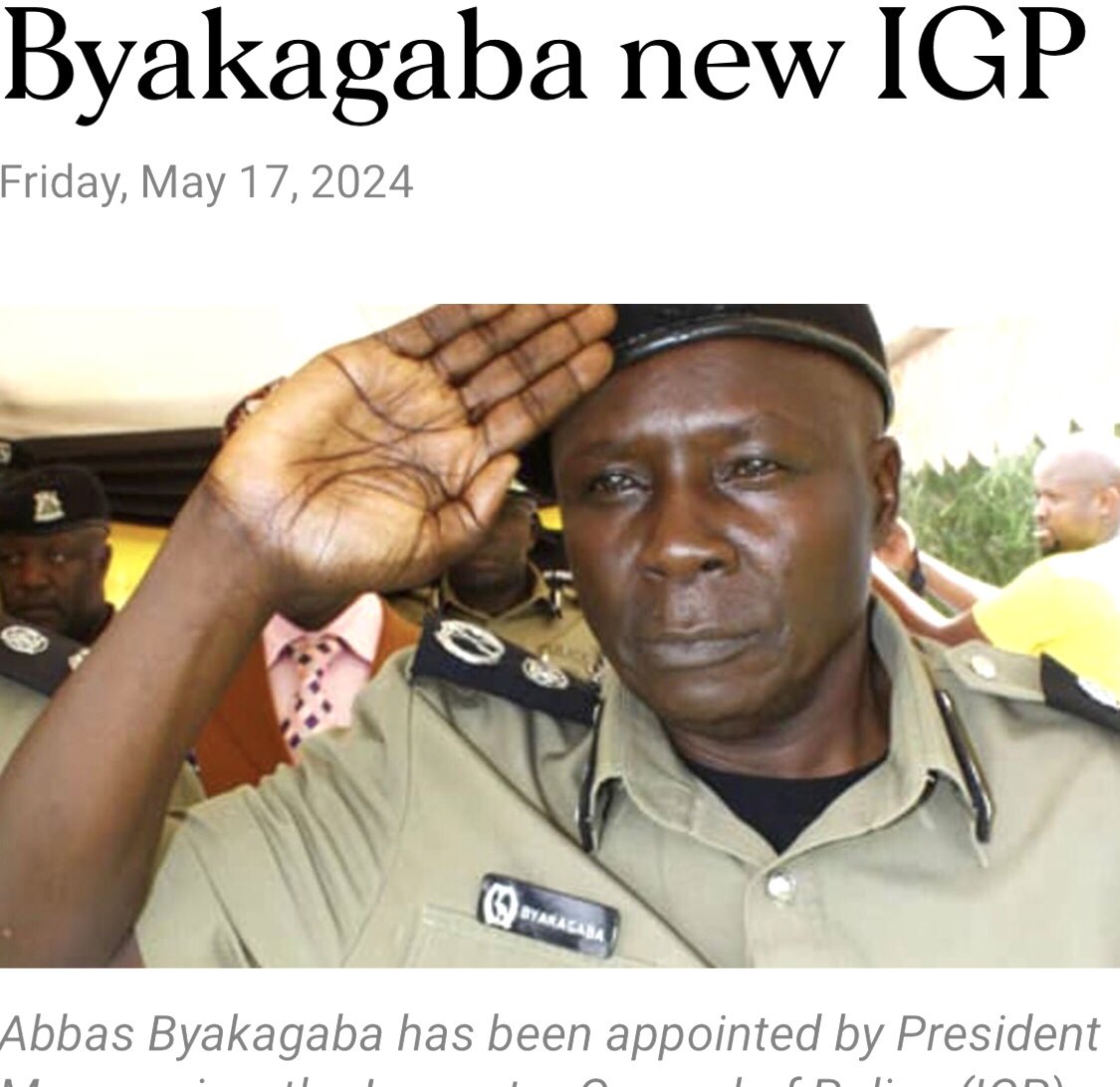 Uganda’s newly appointed Inspector General of Police (IGP), Mr Abbas Byakagaba, faces a very daunting task!

He heads very poorly paid police officers; living in horrible conditions; poorly equipped/ facilitated and very demoralised! 
He has to police a very deprived and angry