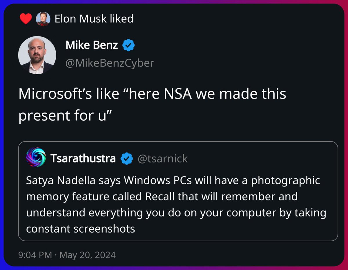 Elon Musk liked a post from Mike Benz x.com/MikeBenzCyber/…