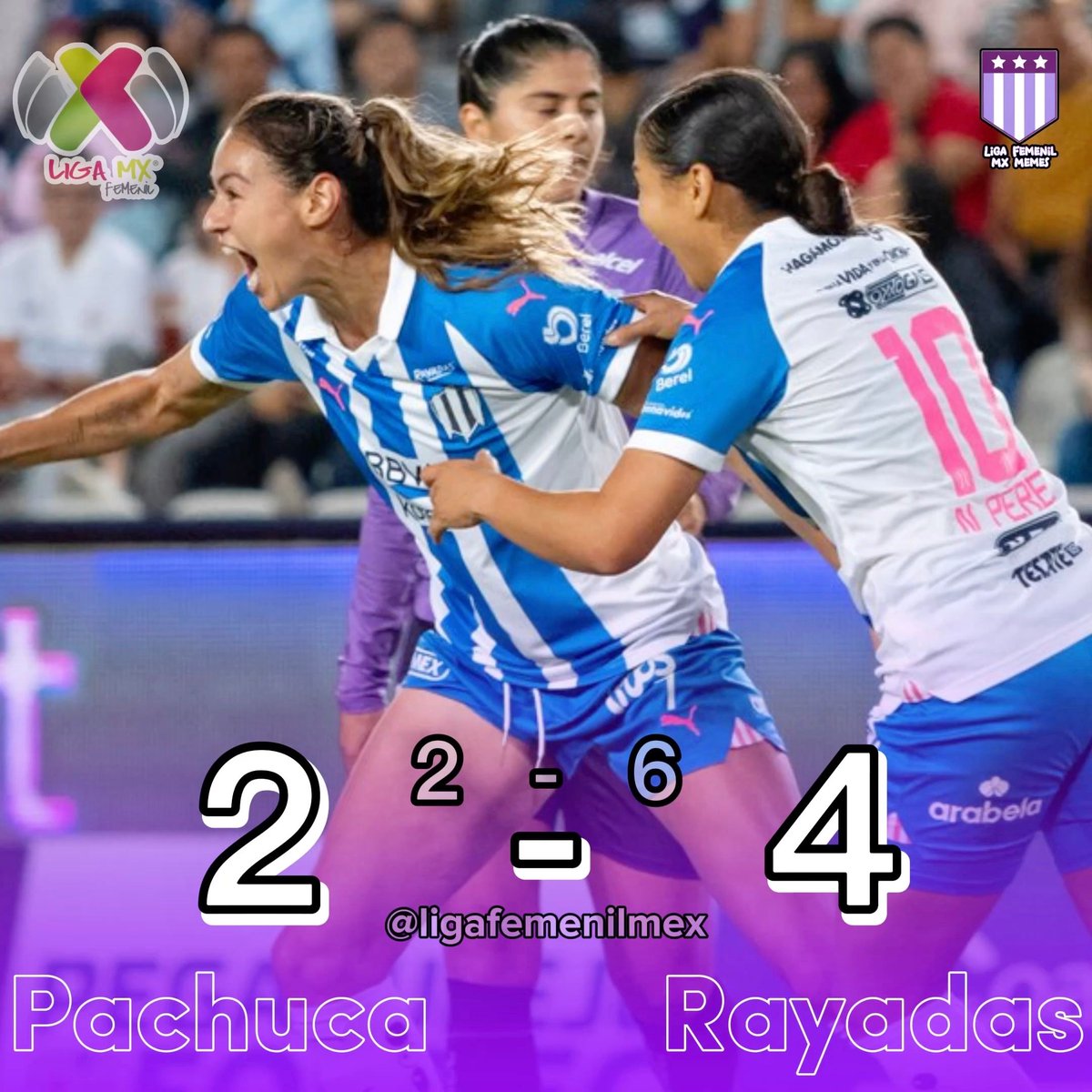 MONTERREY EN LA FINAL Rayadas vence nuevamente a Pachuca y accede a la gran final de nuestra gloriosa liga 💙🤍 #LigaBBVAMXFemenil #VamosPorEllas #FútbolFemenino #EnLaVidayEnLaCancha