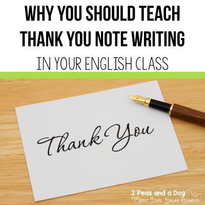 Thank you note writing is an important yet overlooked skill in today's English curriculum. Find out how to incorporate this into your English classes. bit.ly/3Ie9Rh6 #writing #englishlanguagearts #literacy #2ndaryELA #middleschoolteacher #englishteacher