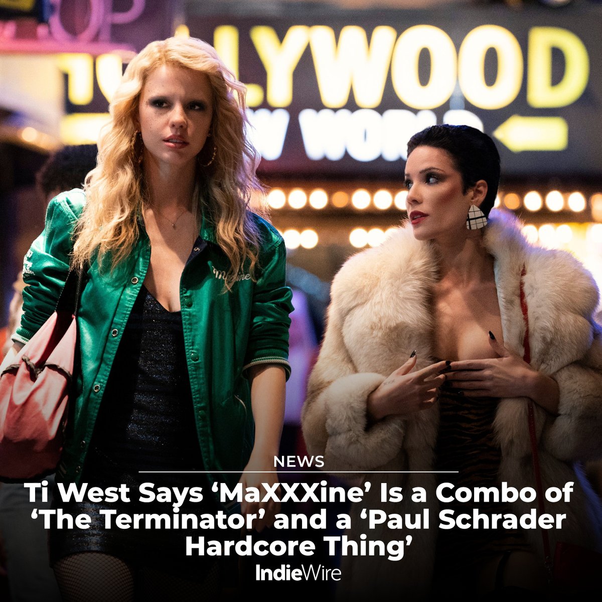 Ti West is channeling Paul Schrader for his trilogy ender “MaXXXine.” Oh, and “The Terminator.” He's teasing some of the cinematic inspirations of the porn-adjacent trilogy ender: trib.al/mAg5cXS