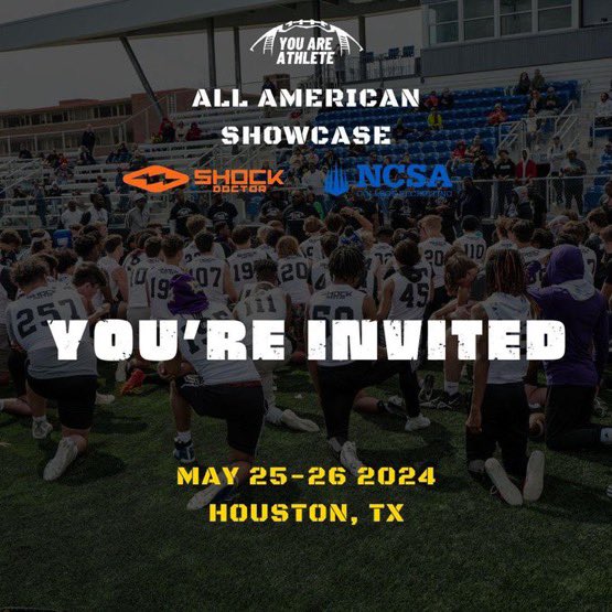 JuGeorge3's tweet photo. Thank you !! @youareathlete  for invite to All American showcase in Houston! @ShockDoctor https://t.co/oOHATl6yQE