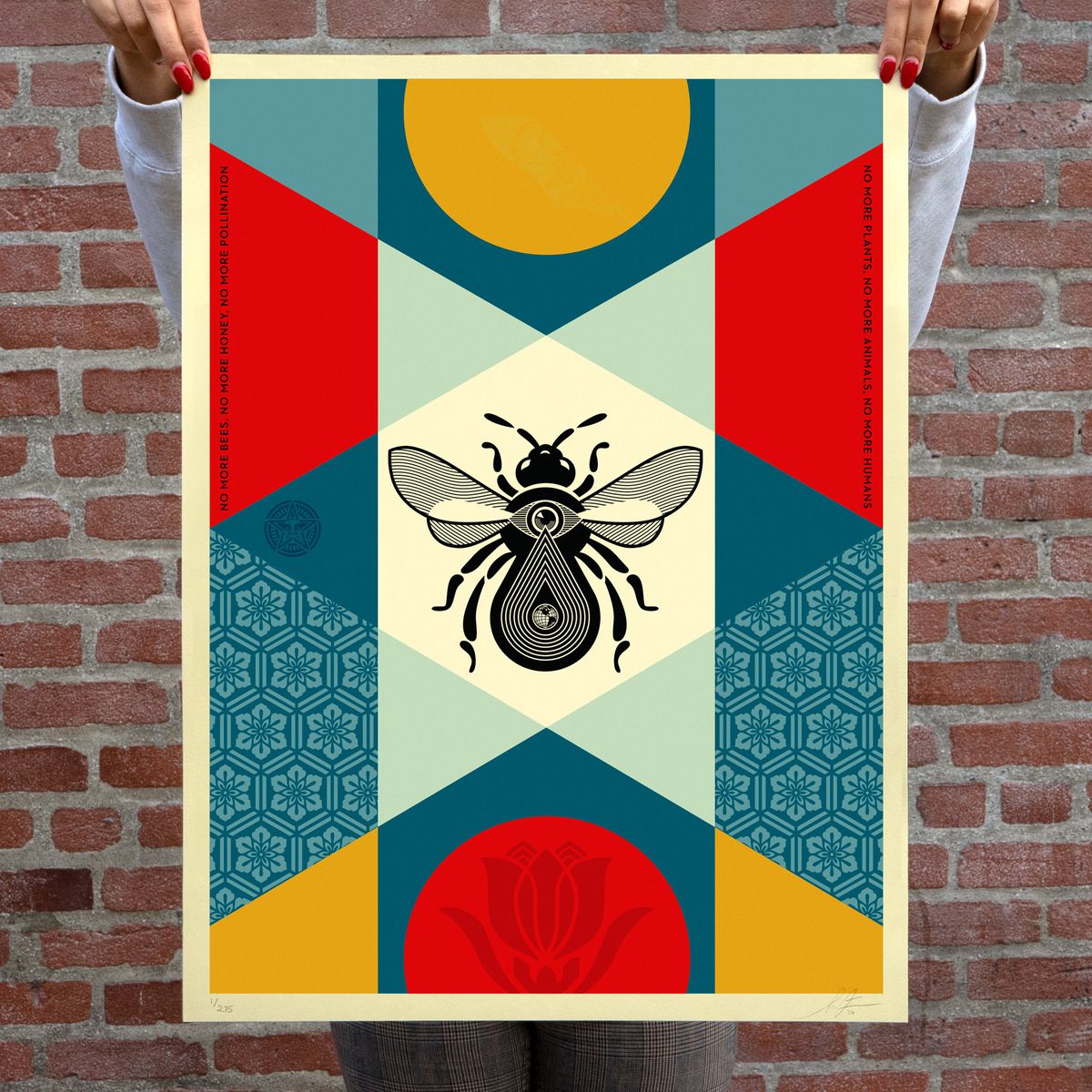 NEW Print Release: 'Bee Geometric' Available Thursday, May 23rd @ 10 AM PT Today is World Bee Day. These “Bee Geometric” prints remind us how much our planet depends on bees as pollinators. Bees and other pollinators, such as butterflies, bats, and hummingbirds, are