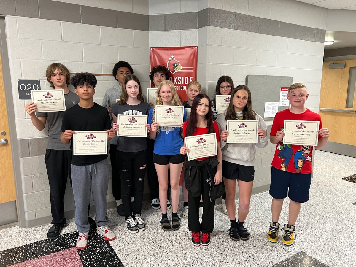 Congratulations to Brookside Middle School's Cardinals of the Month.  Great group of young scholars. 
<a href="/BrooksideCards/">Brookside Cardinals</a> 
<a href="/sslcscards/">Mike Cook</a>