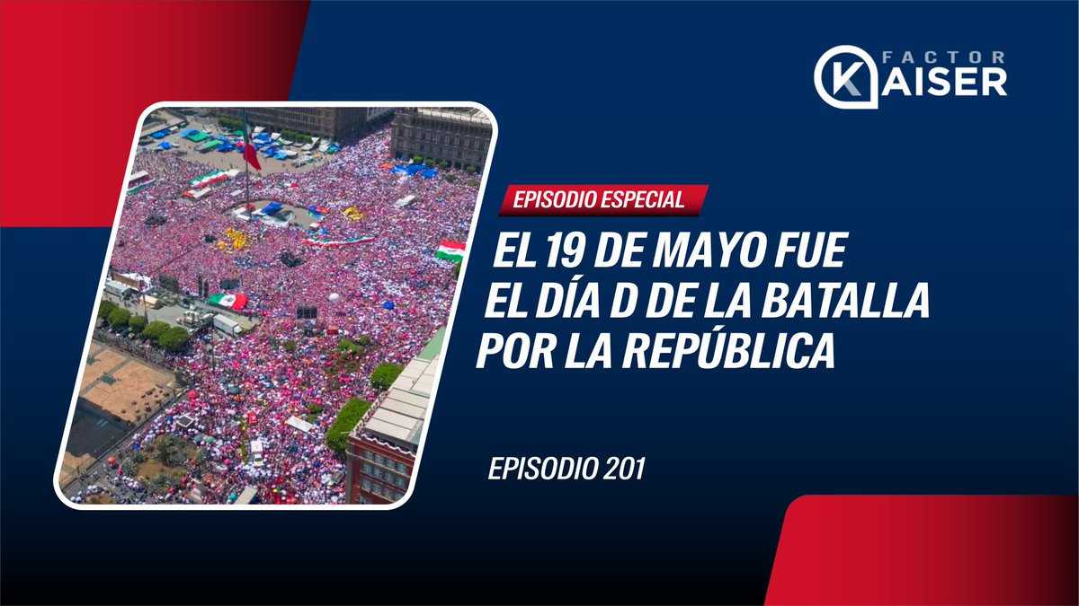 🚨NUEVO EPISODIO de @factor_kaiser🚨 19 DE MAYO: EL DÍA D EN LA BATALLA POR LA REPÚBLICA En la Segunda Guerra Mundial el Día “D” no es el día de la Victoria de los Aliados, es el inició del camino a la VICTORIA Procesemos JUNTOS lo sucedido ayer AQUÍ👇🏼 youtu.be/LIRc3SVfMUg?si…