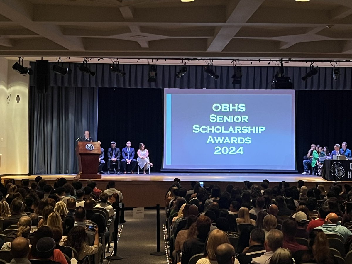 Tonight 204 OBHS Class of 2024 Seniors were awarded $200,000.00 in scholarships. 28 memorial scholarships and 76 community scholarships were awarded to the Seniors. Four Seniors were awarded the Brunetti Foundation Scholarship, each taking home a $10,000 award. Congrats Seniors!