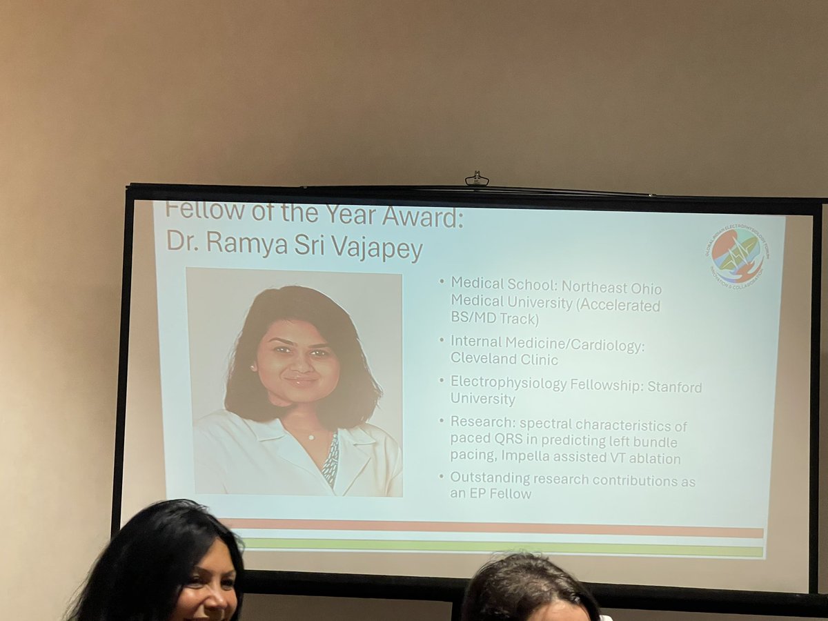 Ramya Vajapey, MD (@drramyavajapey) on Twitter photo Honored to receive the Fellow of Year Award at IHRS session at #HRS2024 Thank you <a href="/DJ_Lakkireddy/">DJ Lakkireddy</a> and GIEF community for selecting me and bestowing me with this award βΊοΈ #EPeeps #cardiotweeter #wic <a href="/KTamirisaMD/">Kamala Tamirisa MD</a> Honored to receive the Fellow of Year Award at IHRS session at #HRS2024 Thank you <a href="/DJ_Lakkireddy/">DJ Lakkireddy</a> and GIEF community for selecting me and bestowing me with this award βΊοΈ #EPeeps #cardiotweeter #wic <a href="/KTamirisaMD/">Kamala Tamirisa MD</a>
