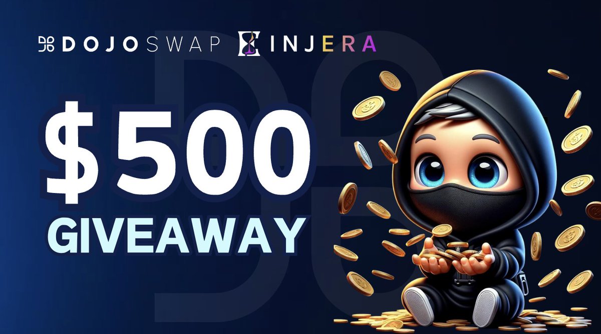 ⚔️ $500 giveaway to celebrate the launch of INJERA Winner to be announced in 72 hours 1. Follow @InjeraOfficial & RT Injera's pinned post 2. RT this post, tag 3 friends